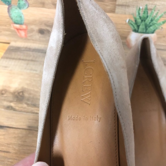 J. Crew beige studded suede pointy toe heels size 9.5 - Picture 4 of 11